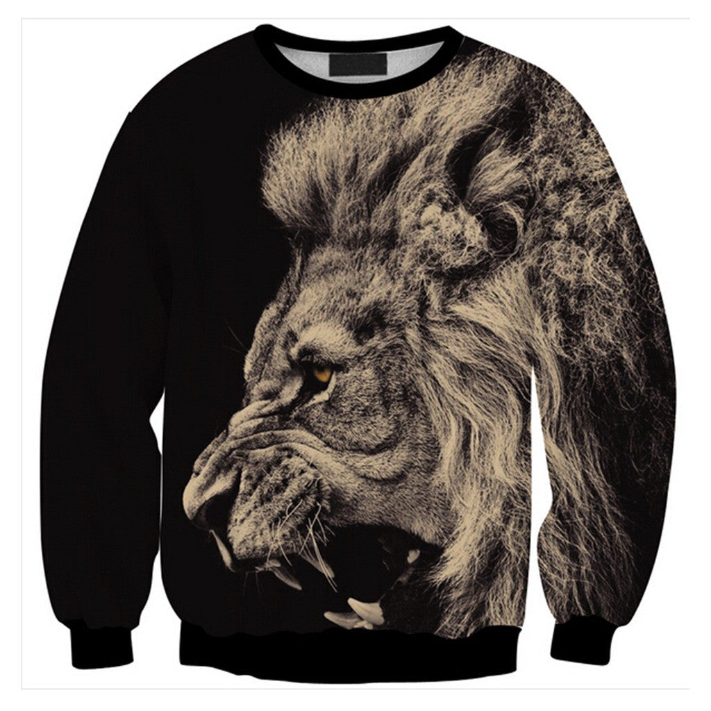 Womens Mens 3D Print Realistic Space Galaxy Animals Hoodie Sweatshirt Top Jumper Sws-0385 - Mega Save Wholesale & Retail