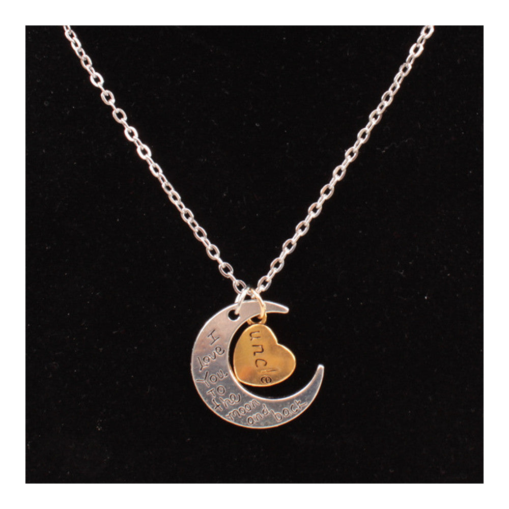 X329 love Valentine's Day love couple of European and American moon necklace ebay jewelry supply   UNCLE SILVER - Mega Save Wholesale & Retail