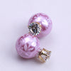 Korean version of the double-sided printing zircon pearl earrings earrings earrings Europe and America to spread the commodity wholesale fashion jewelry female  VIOLET - Mega Save Wholesale & Retail - 1