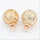  Hot earrings earrings Korean version of the European and American hollow zircon crystal pearl earrings small jewelry stall explosion models   WHITE
