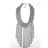 European Big Brand Tassel Necklace Alloy Hot Sold Exaggerated Ornament   silver - Mega Save Wholesale & Retail