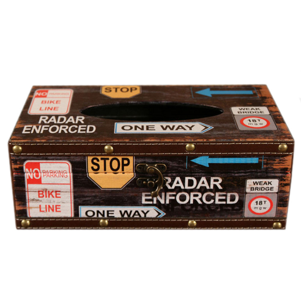 zakka England Vintage PU Leather Tissue Box   ZJH-2brown - Mega Save Wholesale & Retail - 1