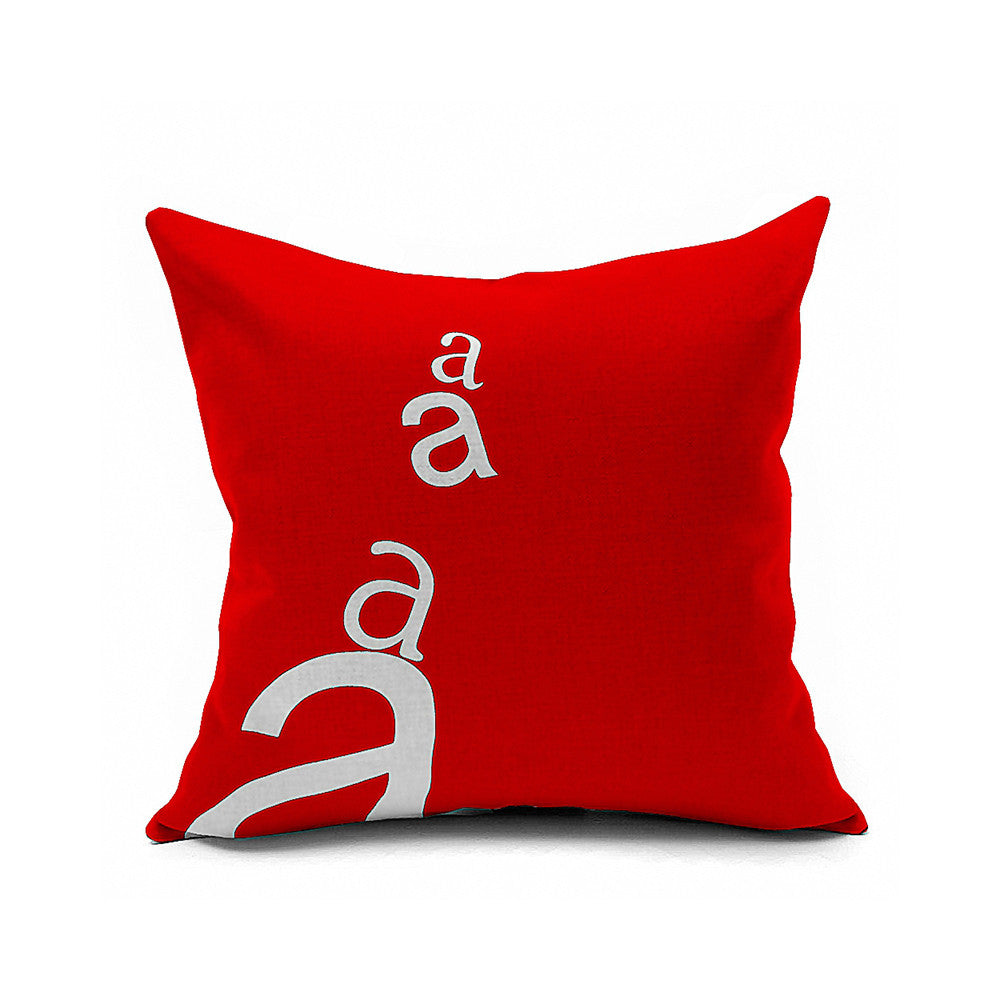 Cotton Flax Pillow Cushion Cover Letter   ZM017 - Mega Save Wholesale & Retail