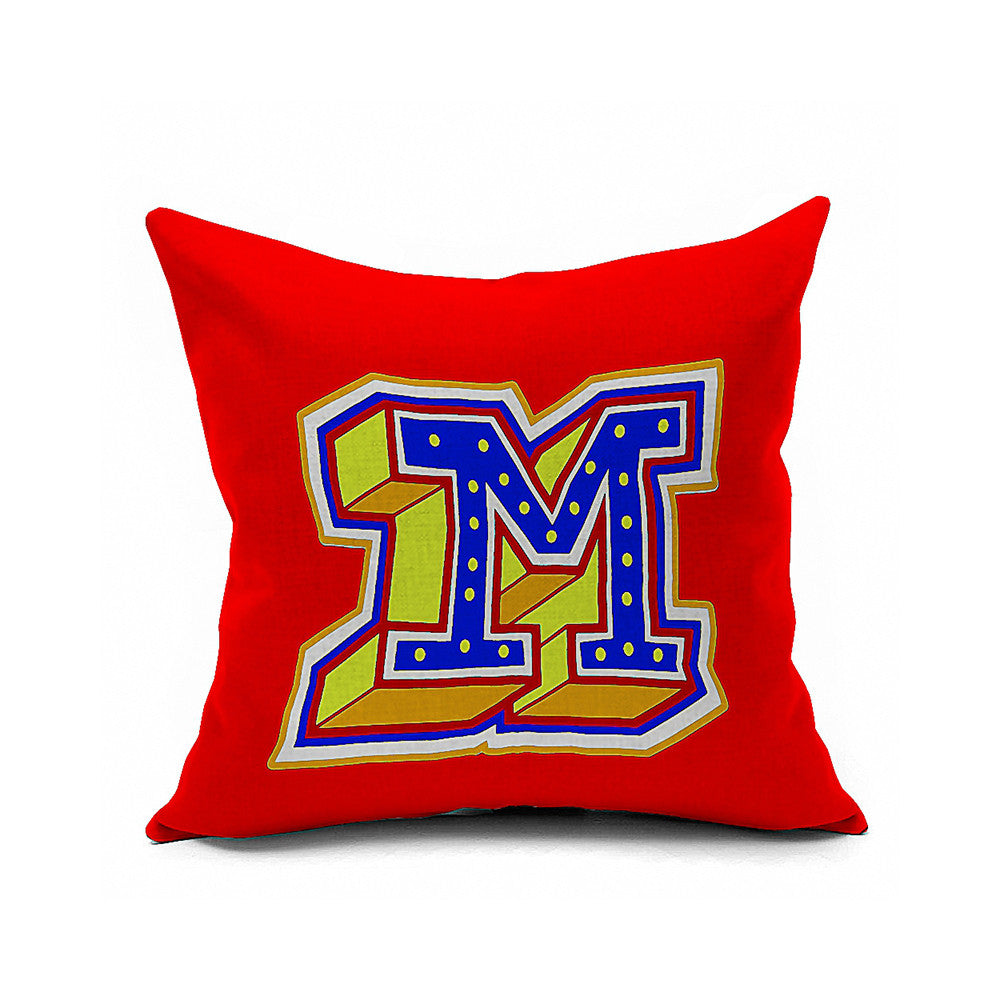 Cotton Flax Pillow Cushion Cover Letter   ZM029 - Mega Save Wholesale & Retail