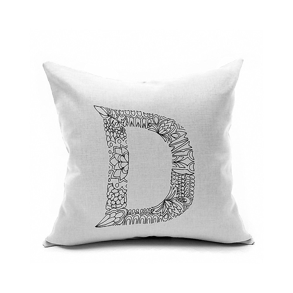 Cotton Flax Pillow Cushion Cover Letter   ZM033 - Mega Save Wholesale & Retail