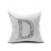 Cotton Flax Pillow Cushion Cover Letter   ZM033 - Mega Save Wholesale & Retail