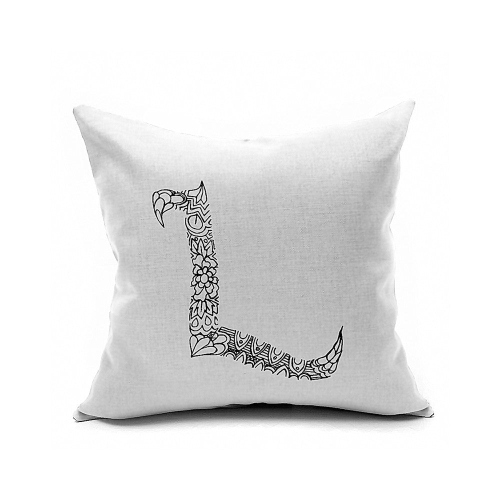 Cotton Flax Pillow Cushion Cover Letter   ZM052 - Mega Save Wholesale & Retail