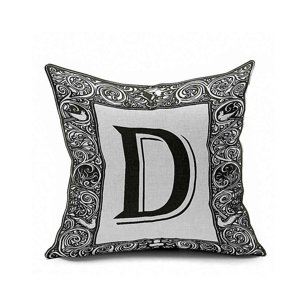 Cotton Flax Pillow Cushion Cover Letter   ZM067 - Mega Save Wholesale & Retail