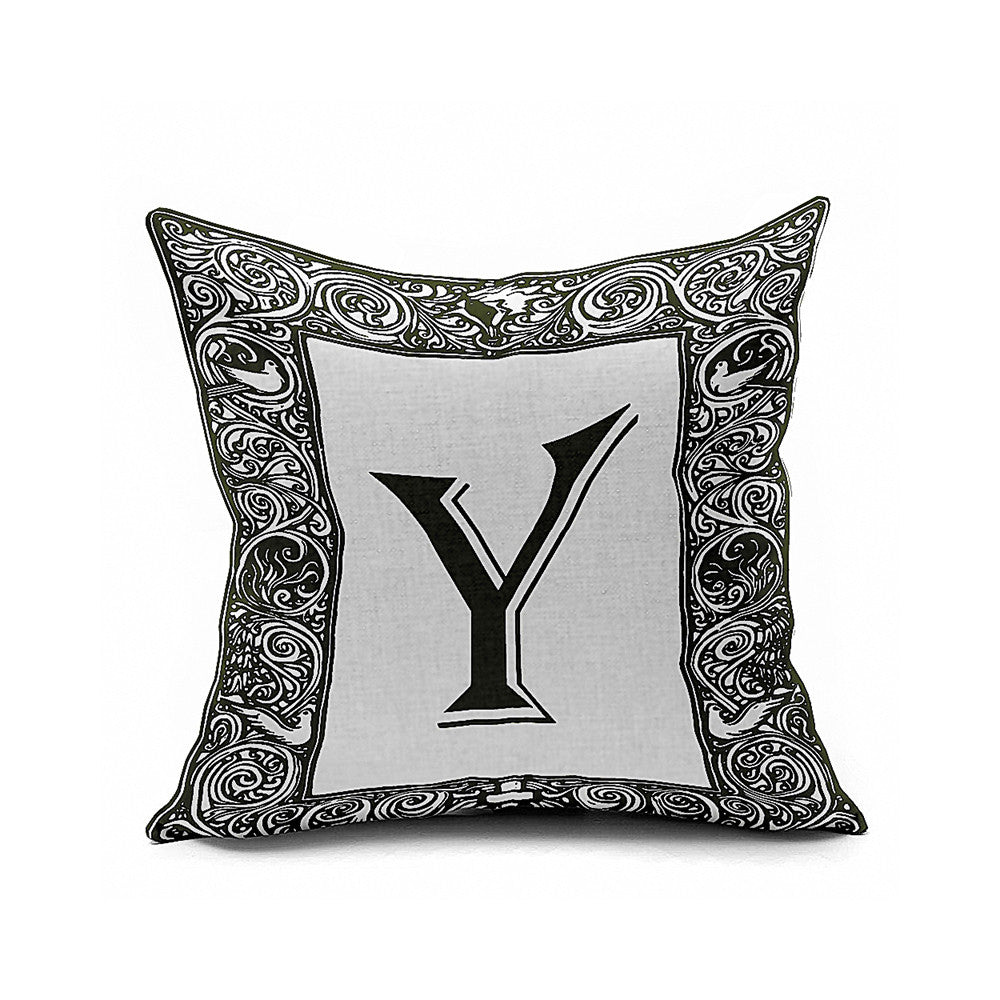 Cotton Flax Pillow Cushion Cover Letter   ZM076 - Mega Save Wholesale & Retail