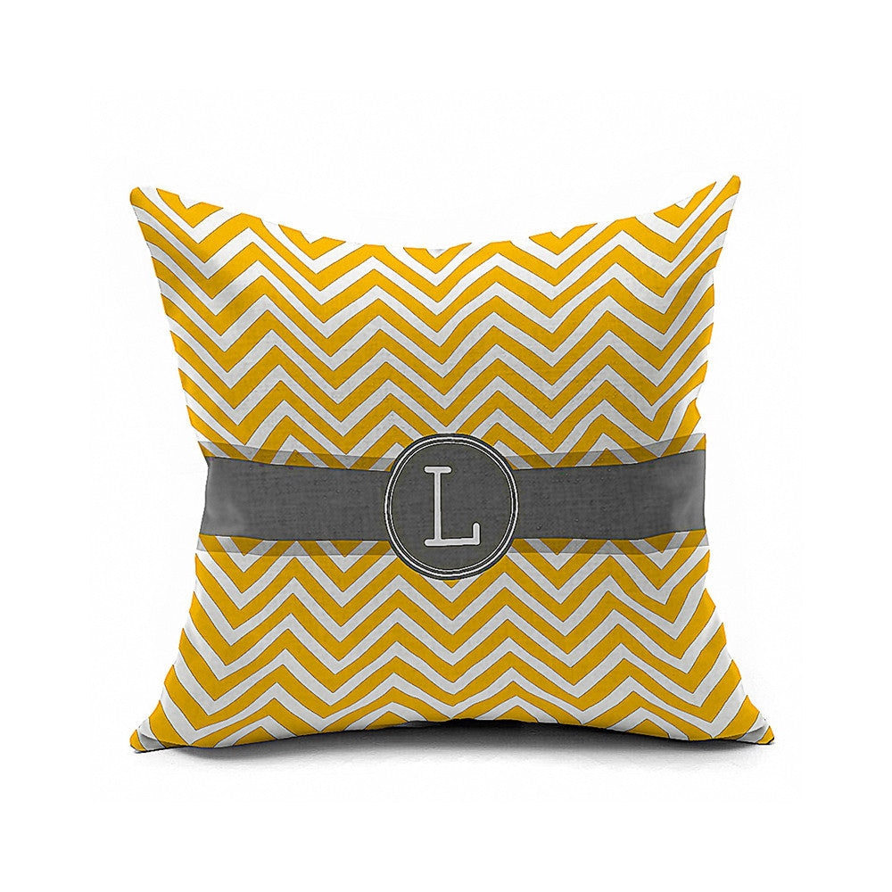 Cotton Flax Pillow Cushion Cover Letter   ZM078 - Mega Save Wholesale & Retail