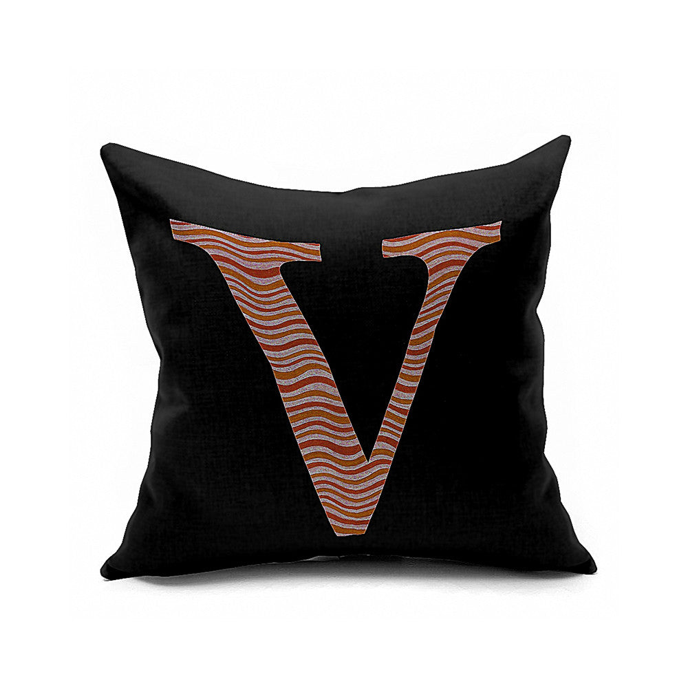 Cotton Flax Pillow Cushion Cover Letter   ZM091 - Mega Save Wholesale & Retail