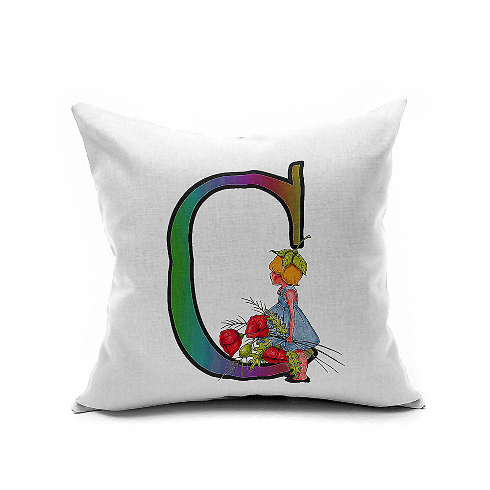 Cotton Flax Pillow Cushion Cover Letter   ZM093 - Mega Save Wholesale & Retail