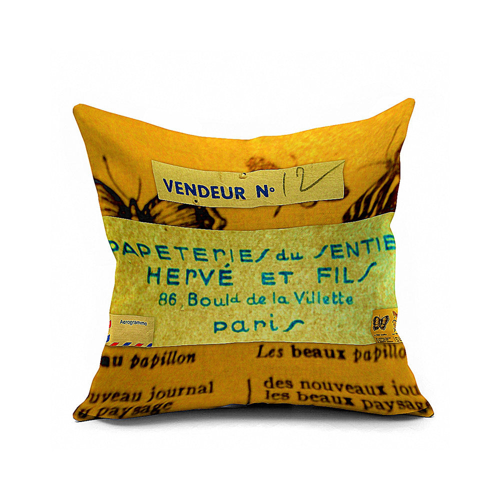 Cotton Flax Pillow Cushion Cover Letter   ZM095 - Mega Save Wholesale & Retail