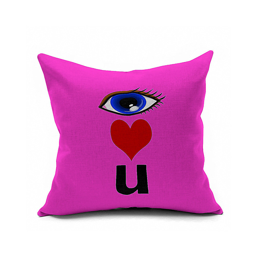 Cotton Flax Pillow Cushion Cover Letter   ZM104 - Mega Save Wholesale & Retail