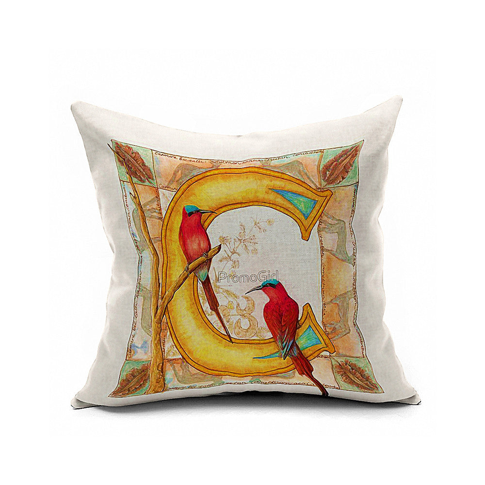Cotton Flax Pillow Cushion Cover Letter   ZM124 - Mega Save Wholesale & Retail