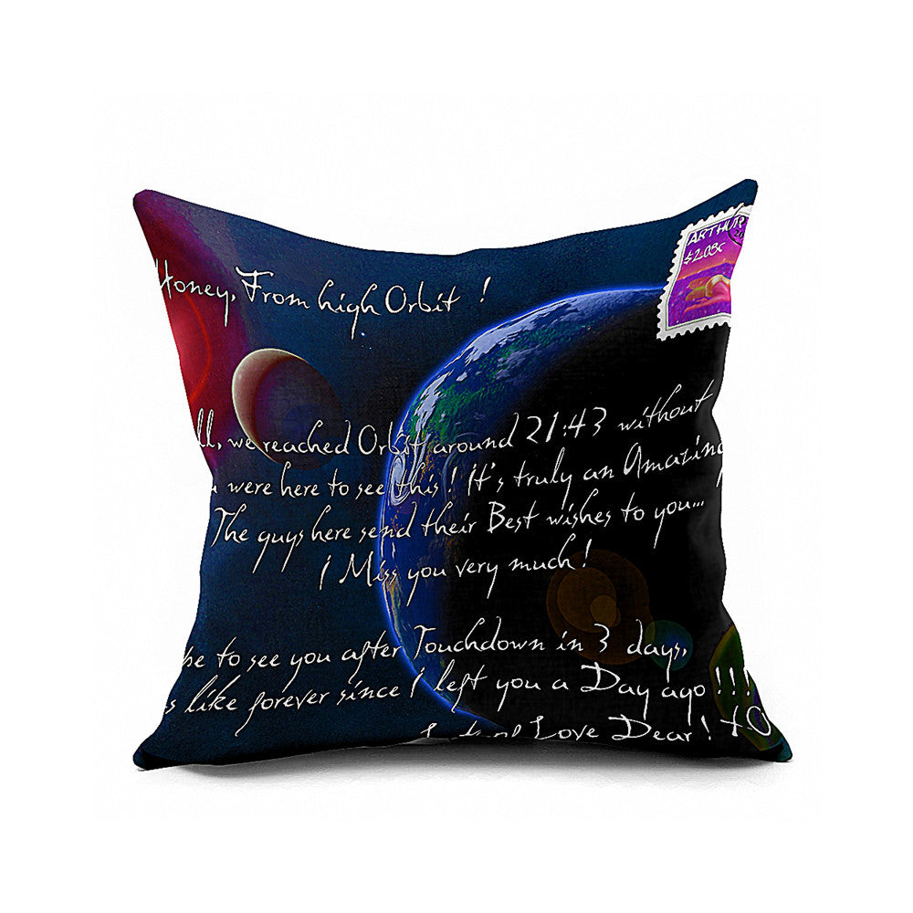 Cotton Flax Pillow Cushion Cover Letter   ZM126 - Mega Save Wholesale & Retail