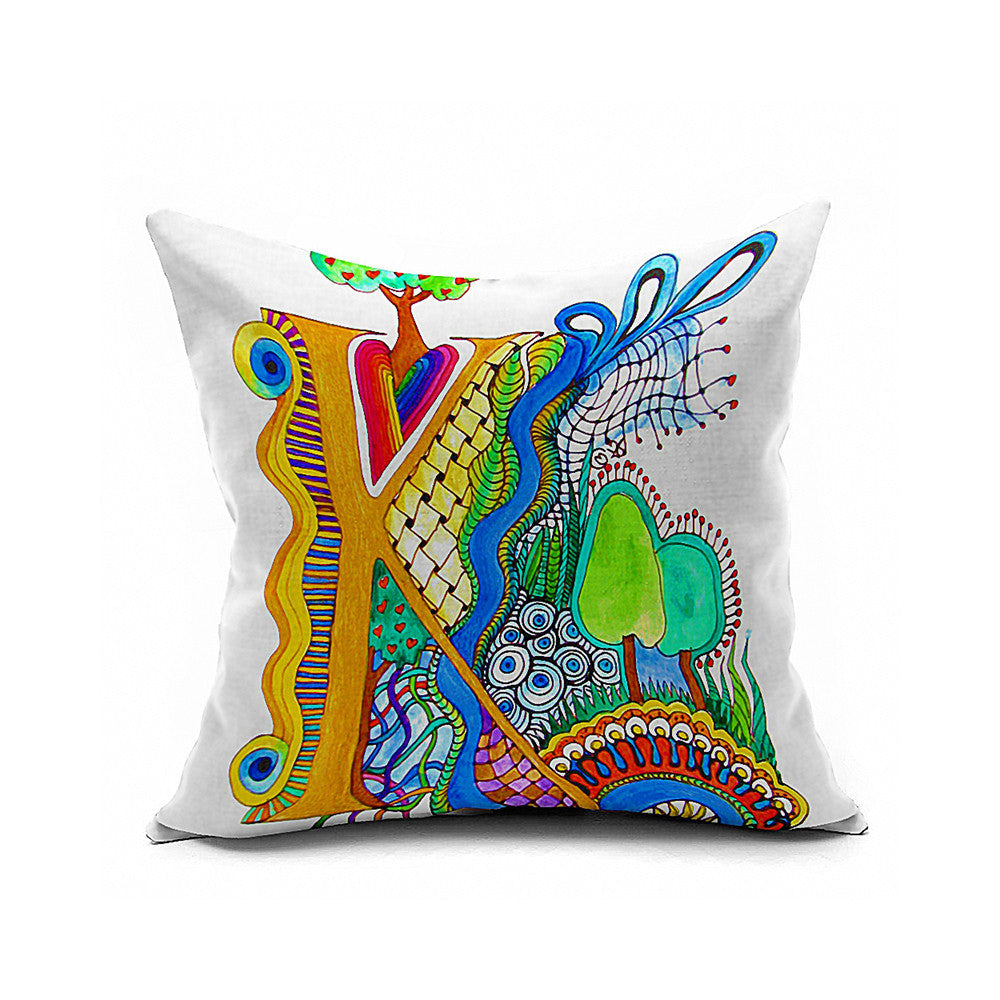 Cotton Flax Pillow Cushion Cover Letter   ZM128 - Mega Save Wholesale & Retail