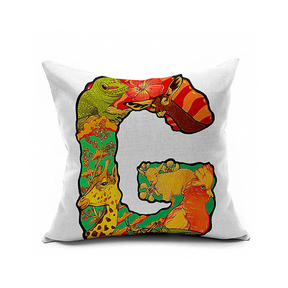 Cotton Flax Pillow Cushion Cover Letter   ZM138 - Mega Save Wholesale & Retail