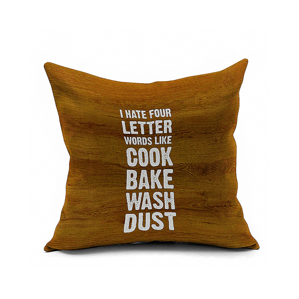 Cotton Flax Pillow Cushion Cover Letter   ZM154 - Mega Save Wholesale & Retail