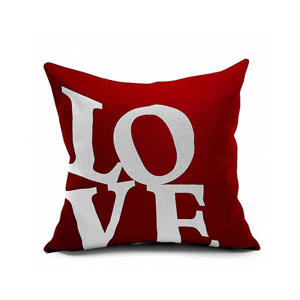 Cotton Flax Pillow Cushion Cover Letter   ZM172 - Mega Save Wholesale & Retail