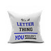 Cotton Flax Pillow Cushion Cover Letter   ZM189 - Mega Save Wholesale & Retail