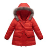 Winter Boy Girl Children Garments Long Hooded Down Coat   orange    110cm - Mega Save Wholesale & Retail - 1