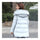Woman A Shape Thick Hoodied Woolen Middle Long Down Coat     baby blue  S - Mega Save Wholesale & Retail - 3