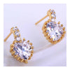 18K Gold Glavanization Austrian Zircon Earrings   white - Mega Save Wholesale & Retail - 2