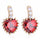 18K Gold Glavanization Austrian Zircon Earrings  red - Mega Save Wholesale & Retail - 1