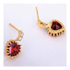 18K Gold Glavanization Austrian Zircon Earrings  red - Mega Save Wholesale & Retail - 2