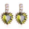 18K Gold Glavanization Austrian Zircon Earrings   green - Mega Save Wholesale & Retail - 1