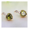 18K Gold Glavanization Austrian Zircon Earrings   green - Mega Save Wholesale & Retail - 2