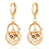 18K Gold Glavanized Zircon Earrings    yellow - Mega Save Wholesale & Retail - 1