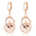 18K Gold Glavanized Zircon Earrings   rose golden - Mega Save Wholesale & Retail - 1
