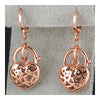 18K Gold Glavanized Zircon Earrings   rose golden - Mega Save Wholesale & Retail - 3