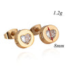 18K Gold Galvanization Austrian Zircon Ear Studs - Mega Save Wholesale & Retail - 4