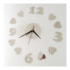 Love Heart Silent Casual Wall Clock Decoration Mirror   silver - Mega Save Wholesale & Retail