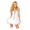 European Halloween Black White Angel Garment Sexy Lingerie Underwear  white - Mega Save Wholesale & Retail