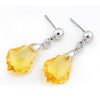 Imported Austrian Crystal Earrings - Baroque leaf export to Europe and America jewelry factory strength    CITRINE - Mega Save Wholesale & Retail - 3