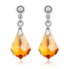 Imported Austrian Crystal Earrings - Baroque leaf export to Europe and America jewelry factory strength    CITRINE - Mega Save Wholesale & Retail - 1