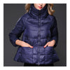 Short Super Light A-line Cloak Down Coat   blue   S - Mega Save Wholesale & Retail - 1