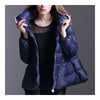 Short Super Light A-line Cloak Down Coat   blue   S - Mega Save Wholesale & Retail - 2