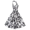 Woman Printing Sleeveless Dress Middle Skirt   S - Mega Save Wholesale & Retail - 2