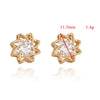 18K Gold Galvanized Austrian Zircon Earrings   purple - Mega Save Wholesale & Retail - 4