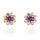18K Gold Galvanized Austrian Zircon Earrings   purple - Mega Save Wholesale & Retail - 1
