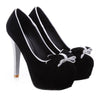 Super High Heel Round Thin Shoes Fluff Low-cut Women Shoes  white - Mega Save Wholesale & Retail