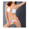 Swimwear Swimsuit Sexy Floral Rhinestone Bikini  white flower  S - Mega Save Wholesale & Retail - 1