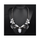 New National Style Necklace Gemstone Zircon High Grade Alloy Necklace Woman   white - Mega Save Wholesale & Retail