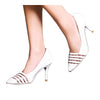 High Heel Pointed Women Shoes in White Low-Cut Plus Size Fashion - Mega Save Wholesale & Retail