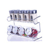 9 Canister Metal & Glass Spice Shakers Glass Jars 2 Tier Wire Rack Display   white - Mega Save Wholesale & Retail - 1